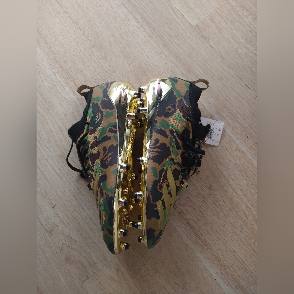 Bape Adidas Football Cleats Green/Gold Camo - Picture 5 of 5